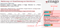 Bild: Beispiel für Markierung und Klassifizierung von Korrekturen 