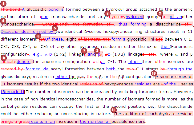 Beispiel aus der Biochemie, lektorat beispiel