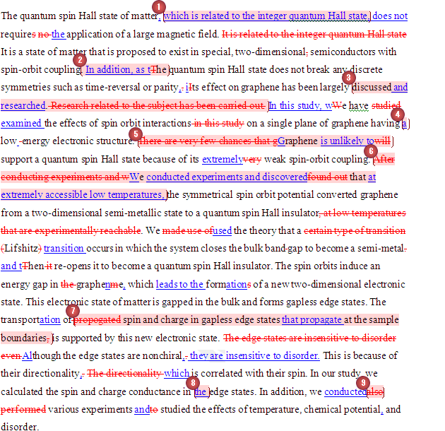 Beispiel aus der Festkörperphysik, lektorat beispiel