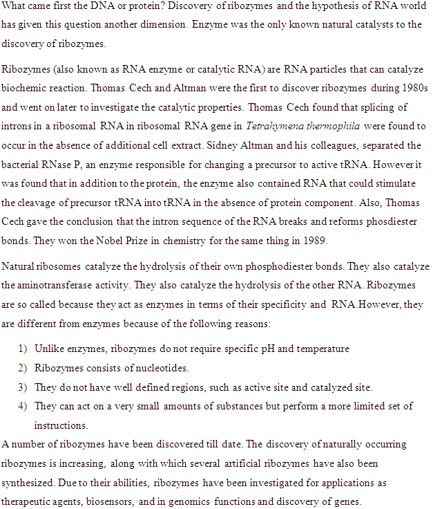 Beispiel aus der Molekularbiologie, lektorat beispiel