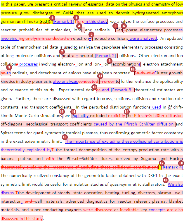 Beispiel aus der Plasmaphysik, lektorat beispiel